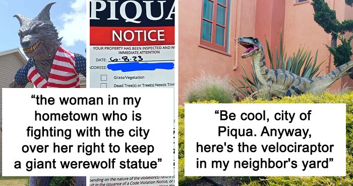 City Tries To Force This Woman To Take Down Her Epic Werewolf Statue, She Stands Her Ground With Technicalities And Now Folks Online Stand By Her
