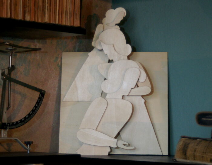I Made This Out Of Plywood. It's Based On A Painting By Oskar Schlemmer
