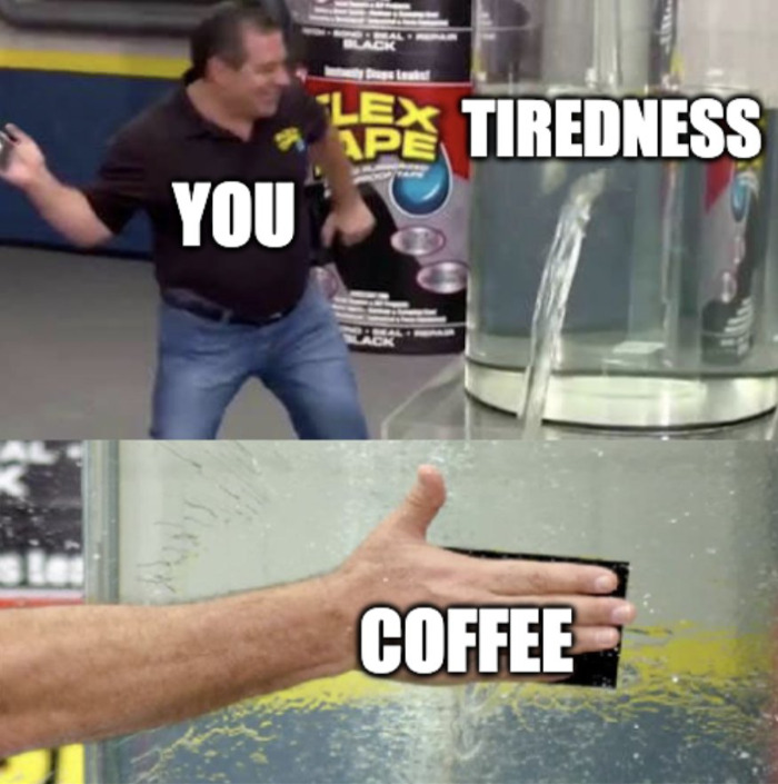 flex tape coffee meme