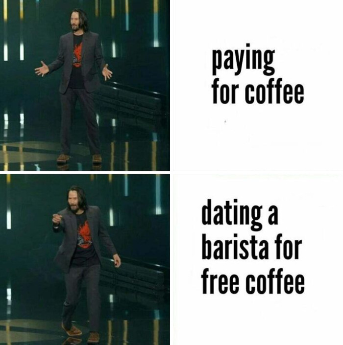 Keanu Reeves meme about coffee