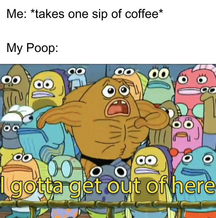 spongebob coffee meme