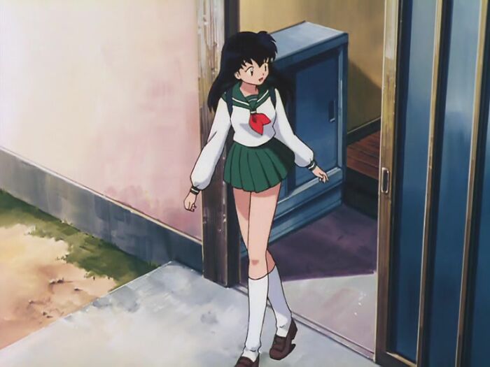 Kagome walking out from Inuyasha