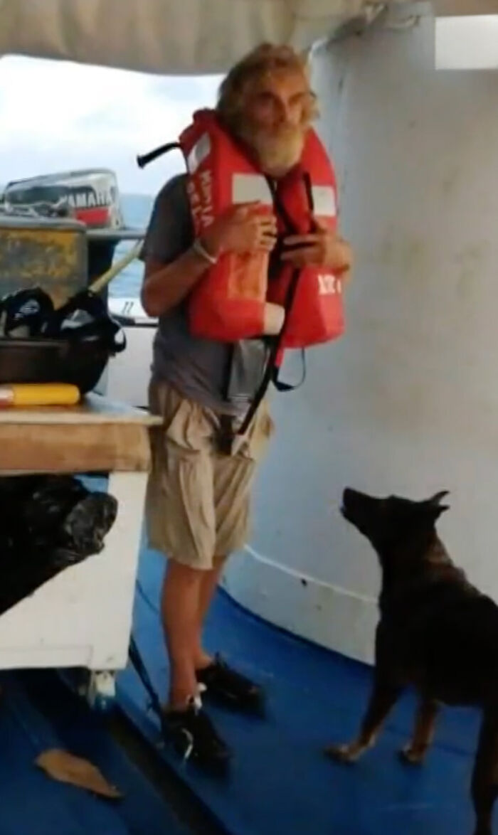 Man And Dog Rescued From The Ocean After 2 Months