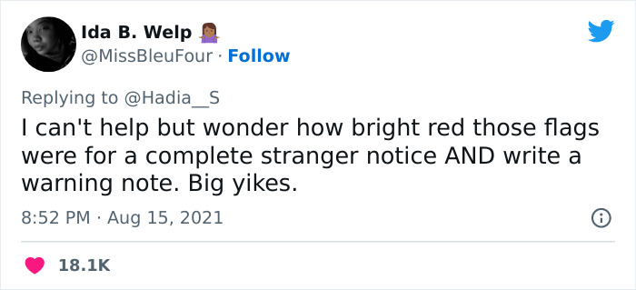 Woman Praises Guy For Giving Her A Note Saying Her Date Is A Red Flag After Listening To Their Convo Woman Praises Guy For Giving Her A Note Saying Her Date Is A Red Flag After Listening To Their Convo