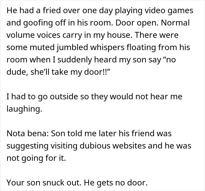 Teen Thinks He’s Being Super Smart Until Plan Fails And He’s Left Without A Bedroom Door