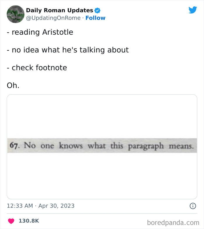 no one knows what Aristotle is talking about meme