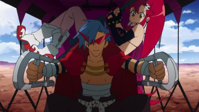 Kamina driving from Tengan Toppa Gurren Lagann