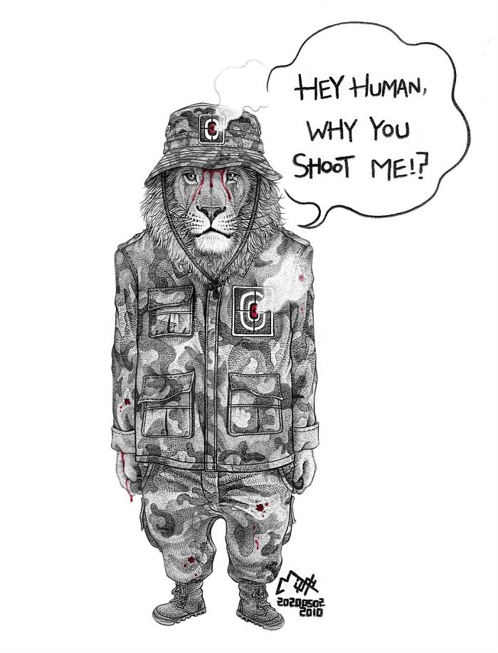 Artist Tries To Raise Awareness About Animal Abuse With These 23 New Uncomfortable Illustrations