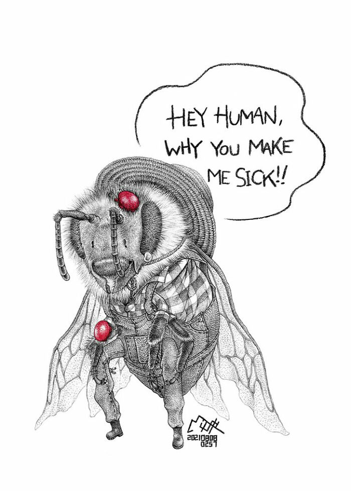 Artist Tries To Raise Awareness About Animal Abuse With These 23 New Uncomfortable Illustrations