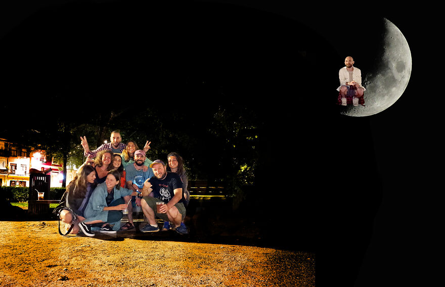 How Our Friend Once Went To The Moon - 12 Hilarious Photo Manipulations We Made