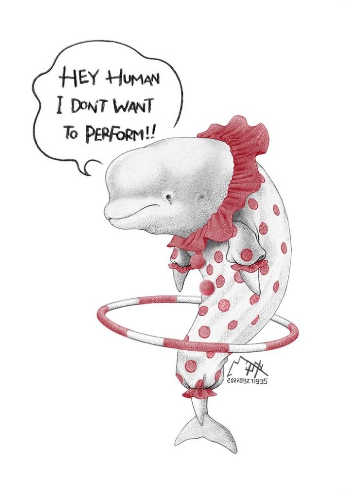 Artist Tries To Raise Awareness About Animal Abuse With These 23 New Uncomfortable Illustrations