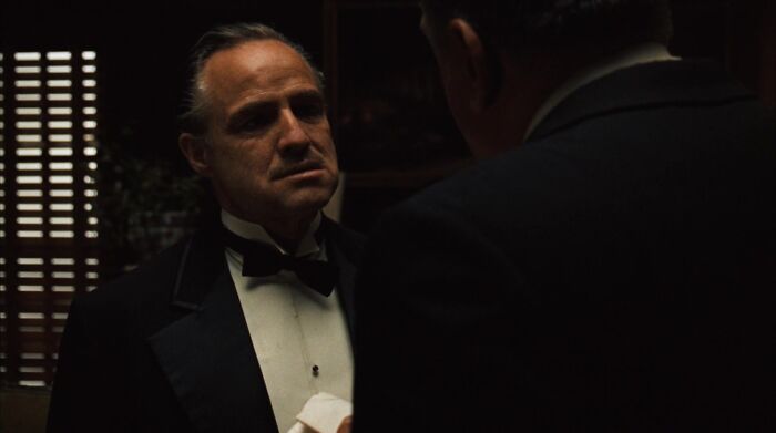 Don Vito Corleone looking forward 