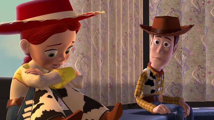 Jessie talking to Woody
