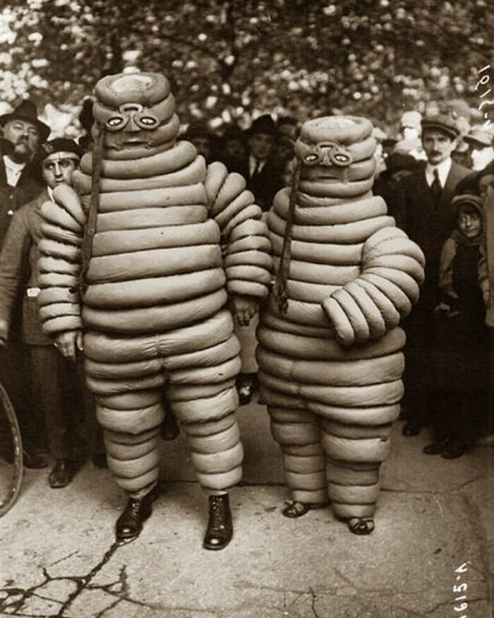Pictured Above Are Michelin Men In The 1920s