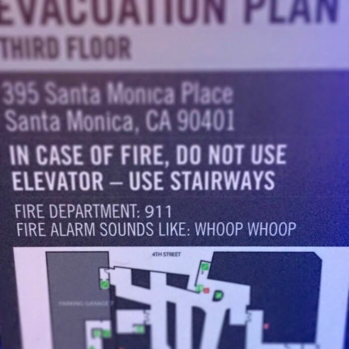 This Sign Describes How The Fire Alarm Sounds