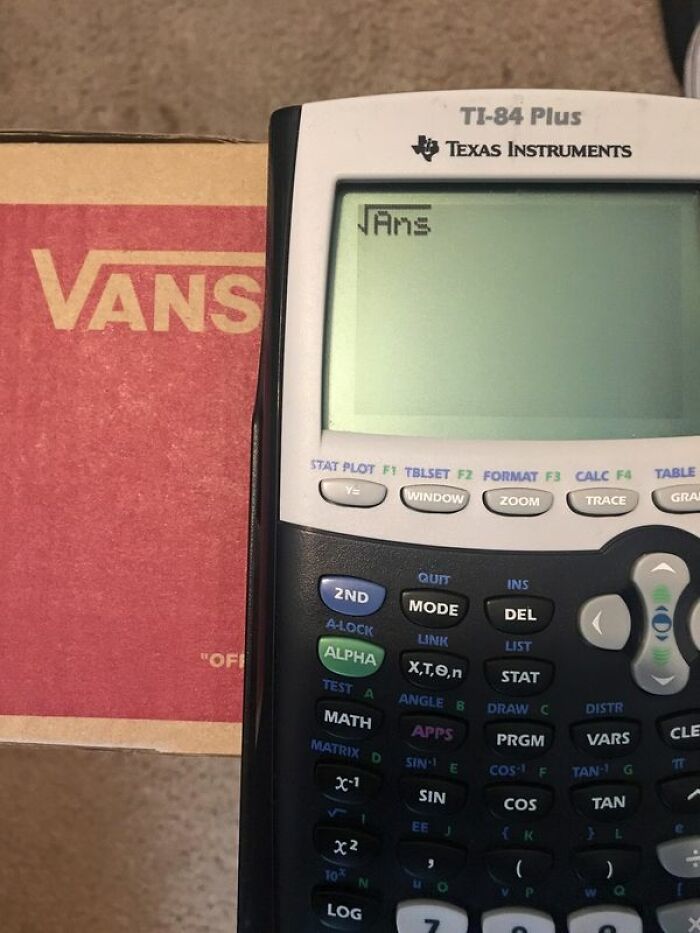 Realized The Other Day That The Vans Logo Is Just The Square Root Of An Answer