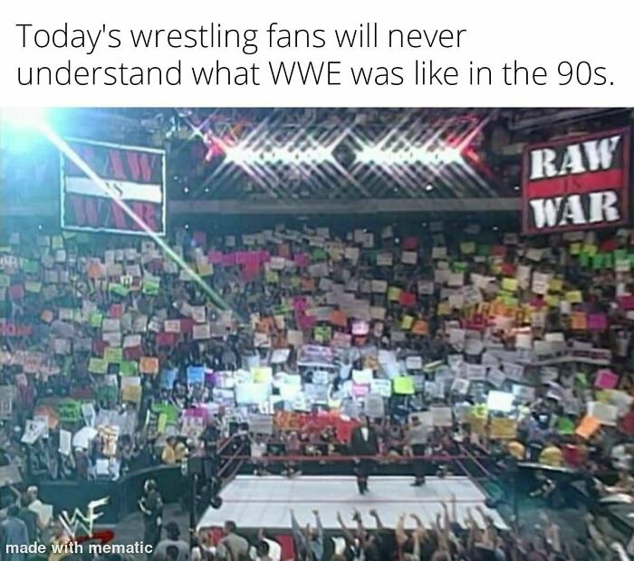 The Wwe Wasn't Like This Picture Until The Late 1990's
