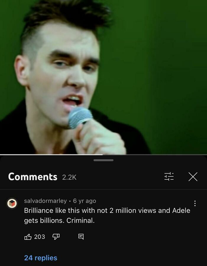 Comment On A Morrissey Video…