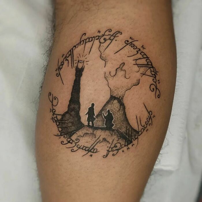 The fellowship of the ring tattoo