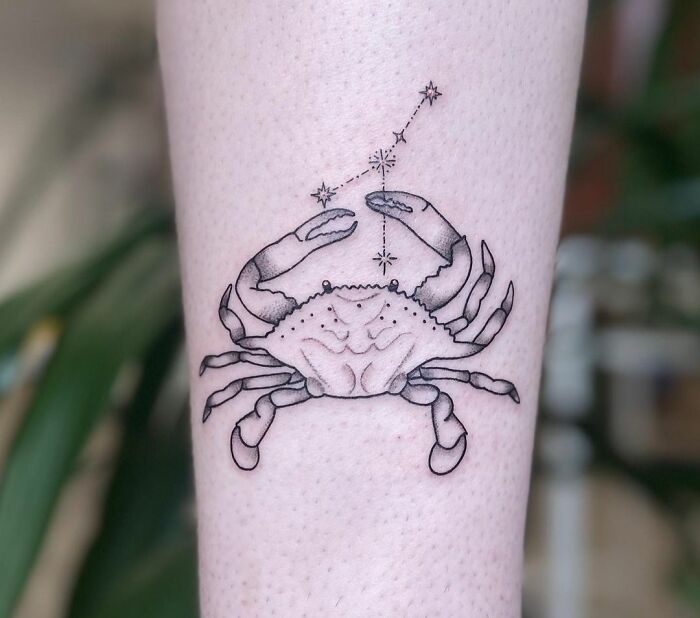 Cute Cancer arm tattoo