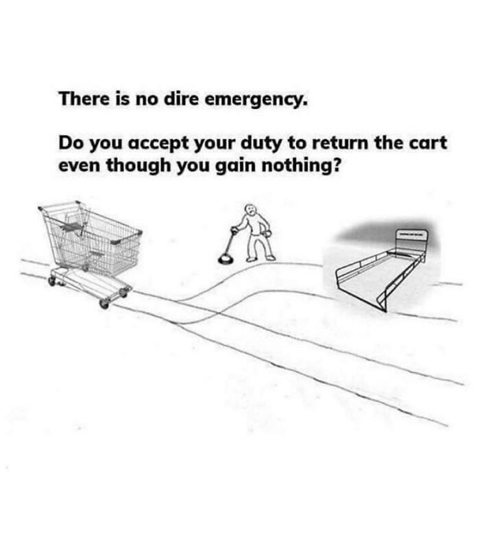 trolley problem but there's no dire emergency meme