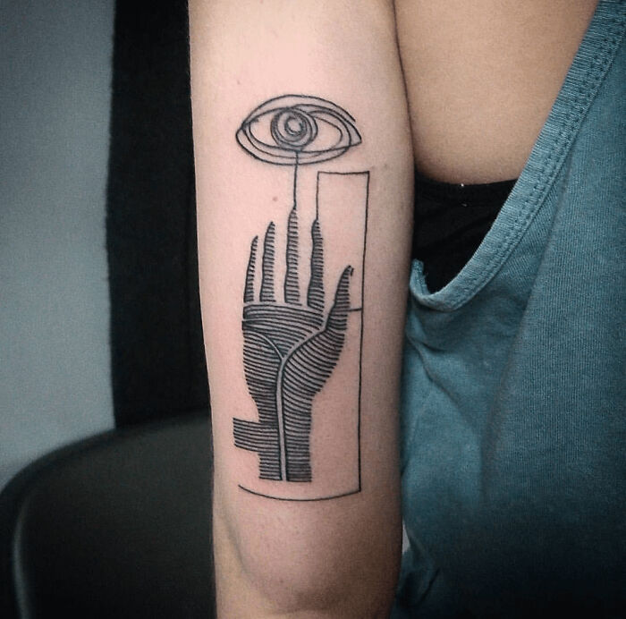 Abstract Linework arm Tattoo