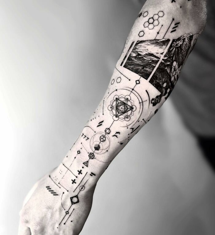 Geometric Arm Tattoo