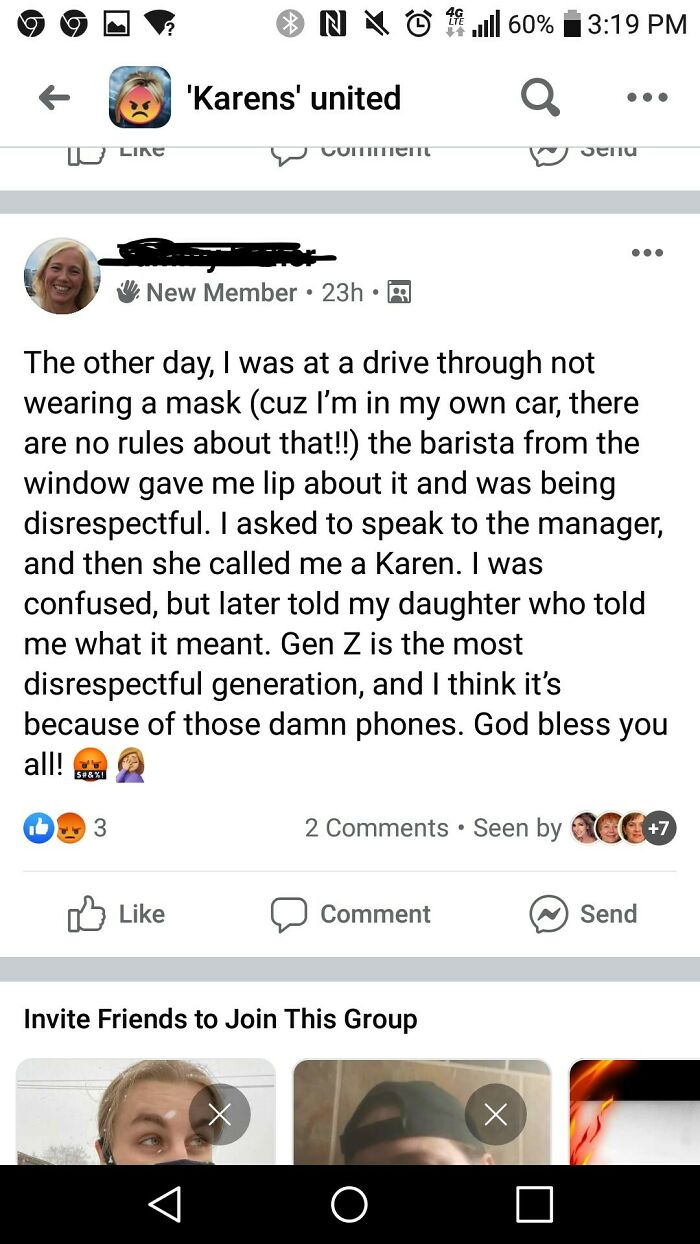 The "I Dont Need A Mask In The Drive-Thru!" Karen