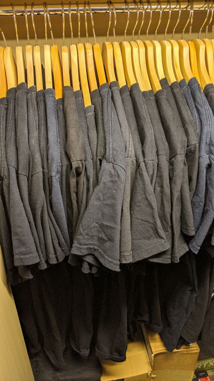The Variation In Blacks Used In T-Shirts