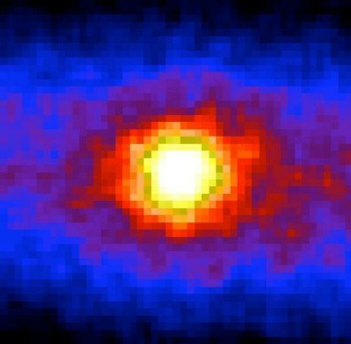 "Foto" del sol usando neutrinos en vez de fotones, tomada de noche a través de la Tierra