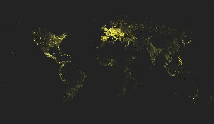 Cada lugar en el mundo con más de 1000 habitantes