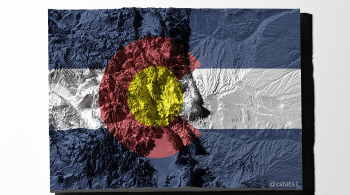 Topographic Colorado Flag