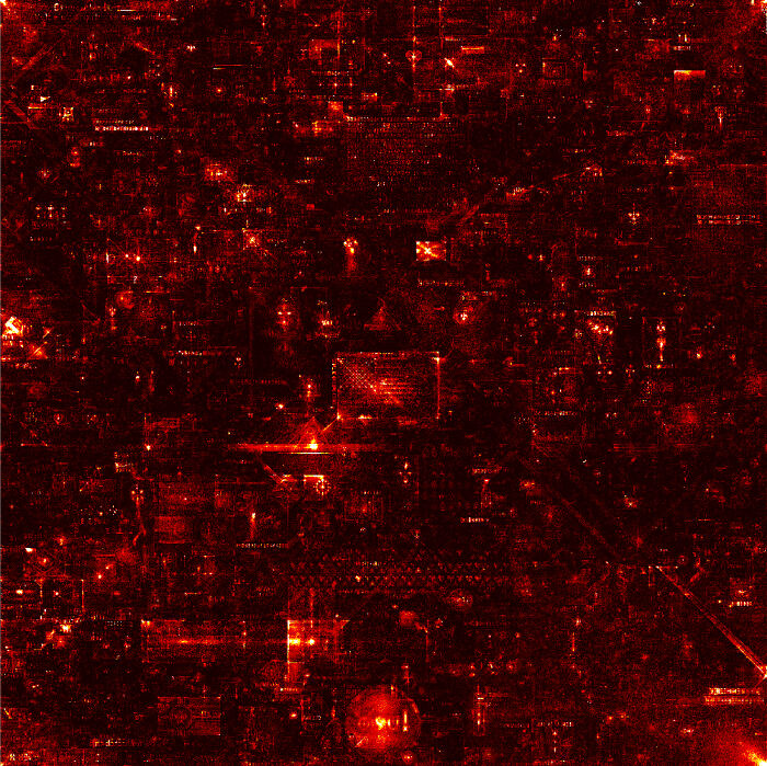 Heatmap Of The Most Changed Pixels On R/Place