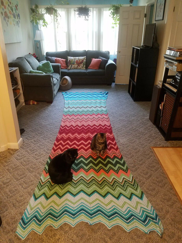 [oc] My Wife Made This Blanket That Indicates A Certain Temperature For Every Day Of The Year. 2016 Pennsylvania