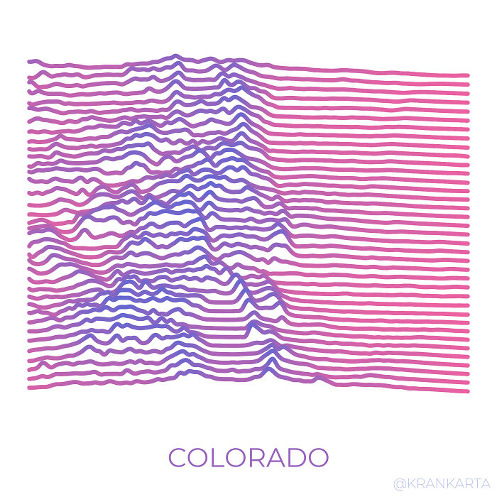 Abstract Art Visualising Colorado Topography