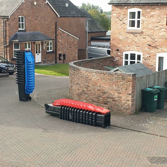 Council Just Left Stacks Of New Bins For Us To Fight Over And Buggered Off