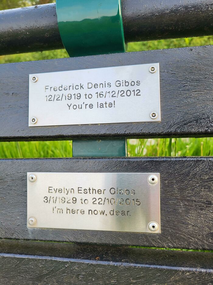Bench Memorial At Stanmer Park, Brighton