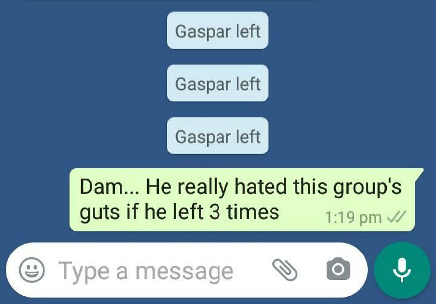 I Wish I Could Leave A Group 3 Times