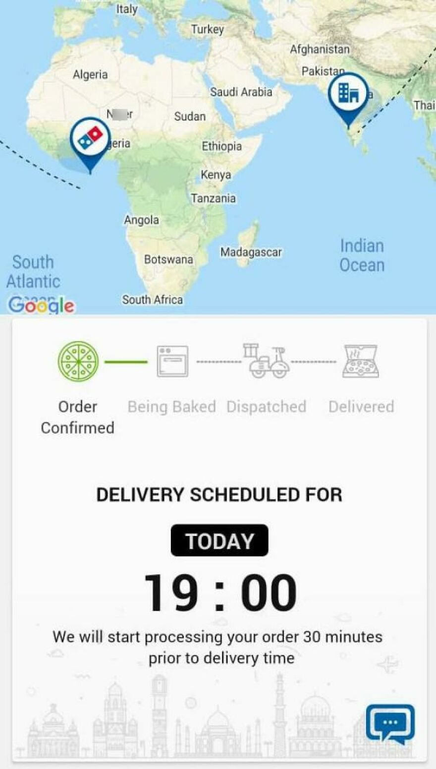 My Pizza Is Coming From Another Continent Lmao
