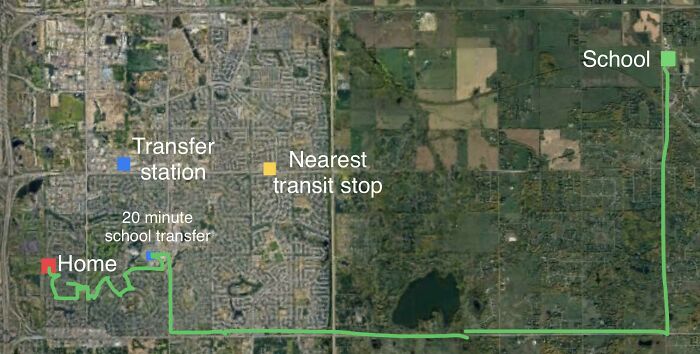 I Have To Wait Two Hours At School After My Last Class Just So I Can Take An Hour And A Half School Bus Ride (Green) To Get Home Every Day Because I Can’t Afford A Car