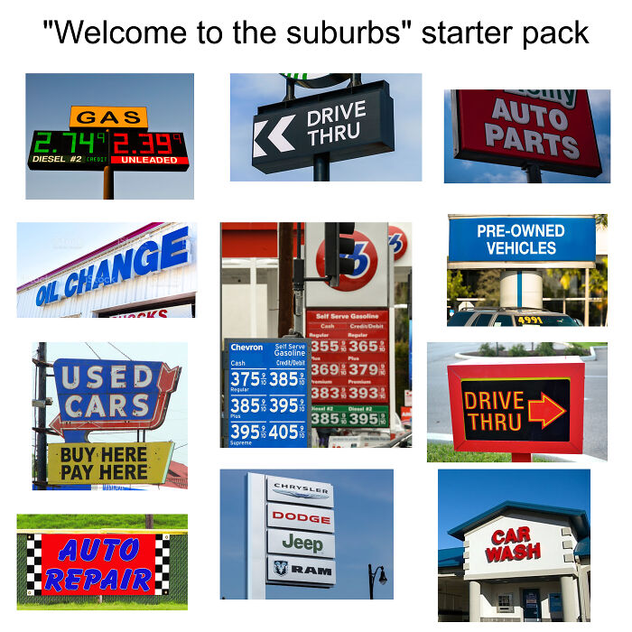 "Welcome To The Suburbs" Starter Pack