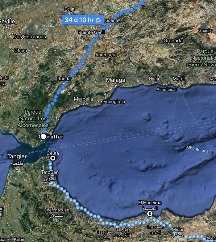 Sprawl Between Two Nearby Spanish Cities, Over A Month To Get There, Smh