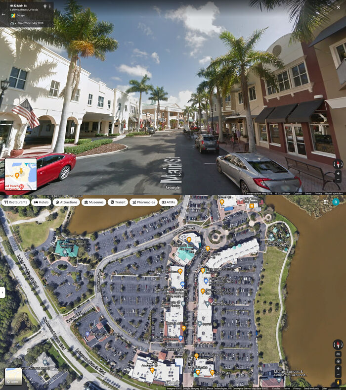 How Much Space Parking Takes Up For A Suburban Main Street In Florida
