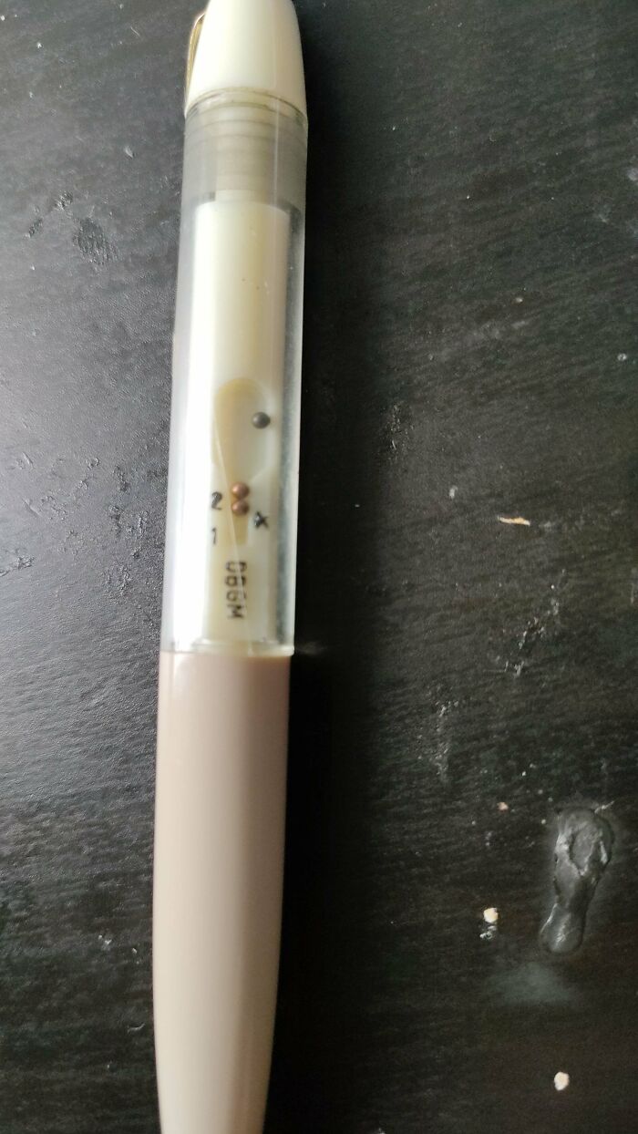 Pen With Metal Balls, With Numbers Next To Where The Balls Drop In. Some Balls Are Grey. Found In Attic