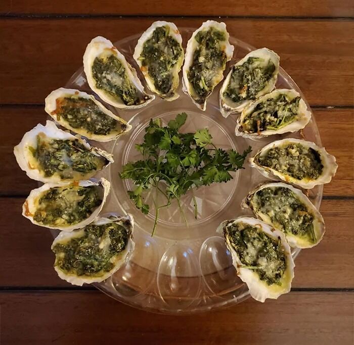 Plate of Oysters Rockefeller