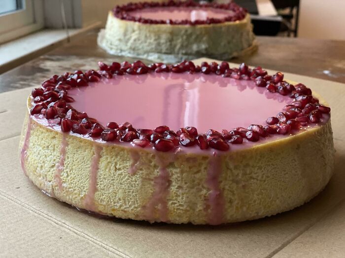 [homemade] Ricotta Pomegranate Cheesecake