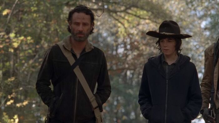 Rick Grimes walking forward 