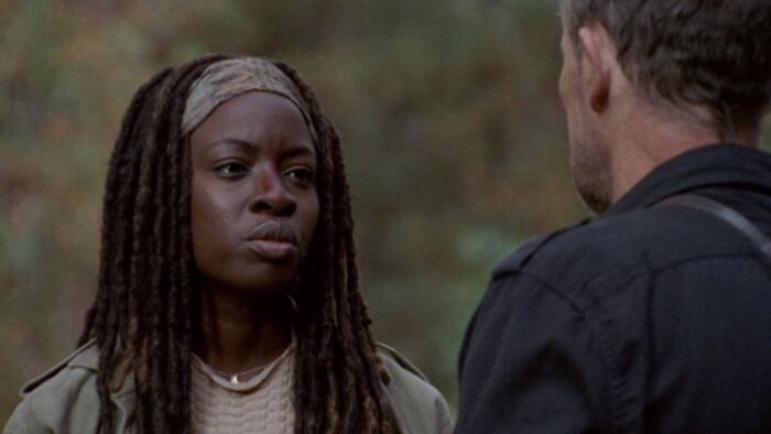Michonne talking 