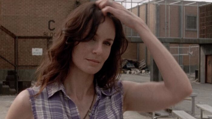 Lori Grimes scratching her head 