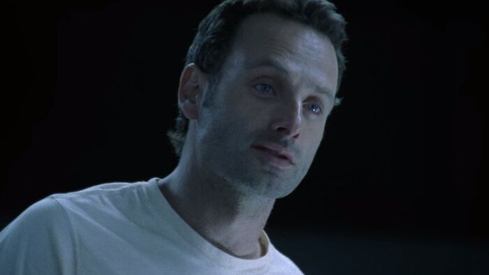 Rick Grimes looking down 